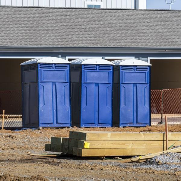 the porta potty can be moved around on the job site as needed